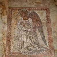 angel mosaic in reredos